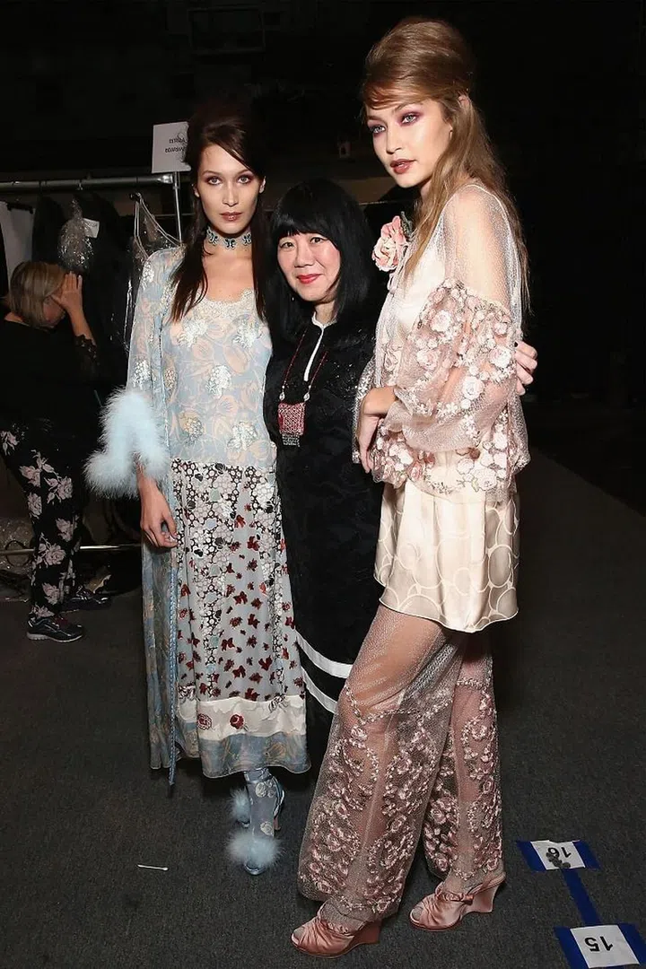 Backstage with Anna Sui during New York Fashion Week. Photo: Getty 
