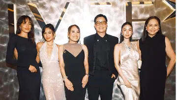 Celebrities and founders of Aivee Clinic, Dr Aivee Teo and Dr Z Teo, at the 17th anniversary party of the clinic.