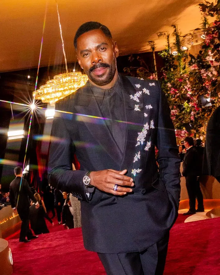 best jewellery and watch moments golden globes 2026 | colman domingo wearing boucheron brooches and omega watch