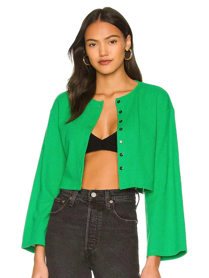 Mina Button Down Top, S$80.42, All The Ways at Revolve