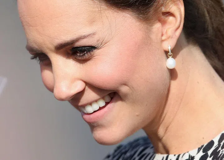 Kate frequently wears this style of earrings, and she is a fan of Annoushka's and Kiki McDonough's interchangeable pairs.
