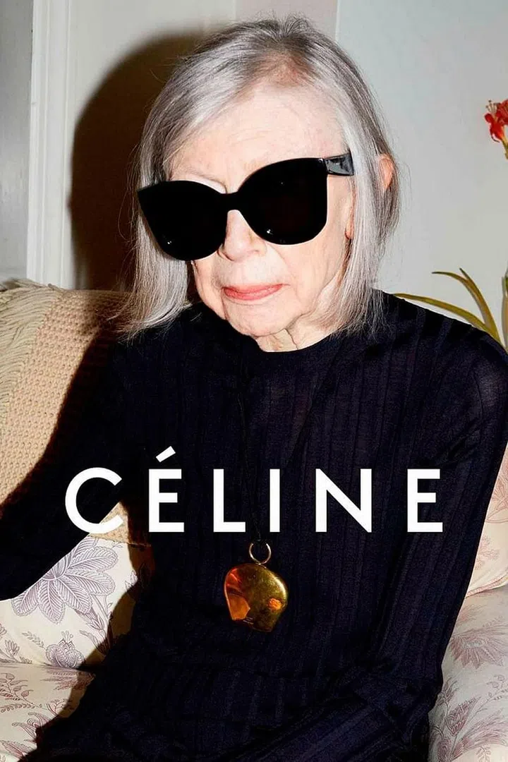 Phoebe Philo made headlines by choosing none other than iconic American writer Joan Didion to be the star of Céline's spring/summer 2015 campaign. Philo broke the mould by making the 80-year-old its campaign star—and other luxury fashion brands soon followed suit in embracing mature women, including Saint Laurent with Joni Mitchell.  Photo: Céline