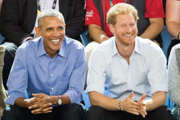 Barack Obama and Prince Harry watch the Invictus Games together in Toronto, Canada.