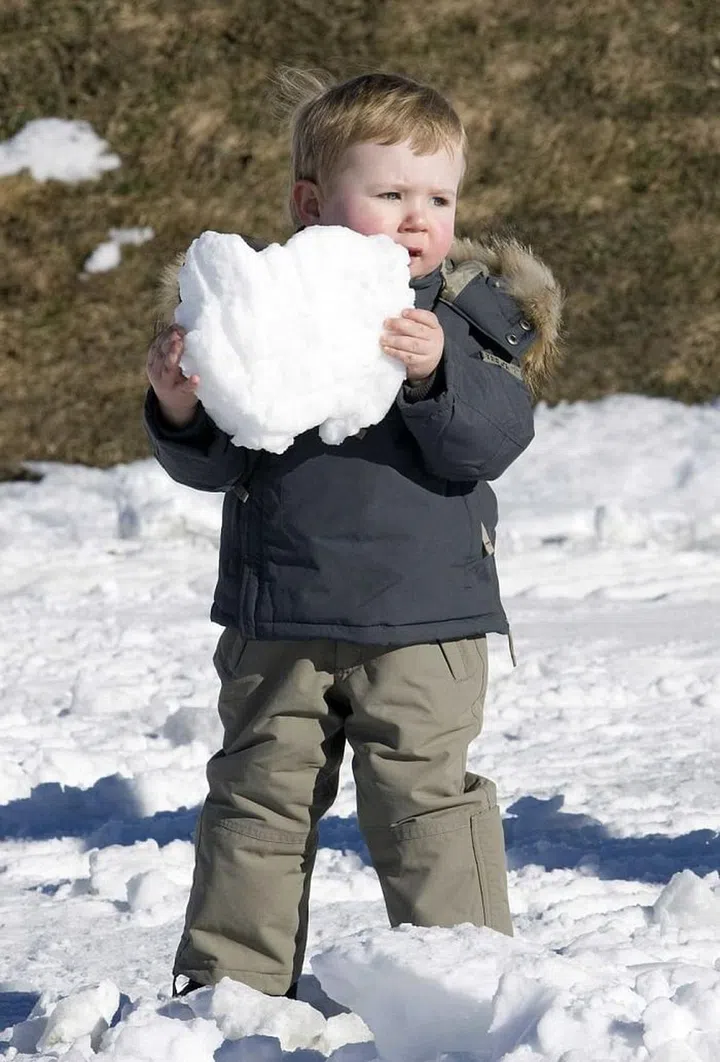 Crown Prince Frederik and Crown Princess Mary of Denmark's son on February 18, 2008. Photo: Getty  