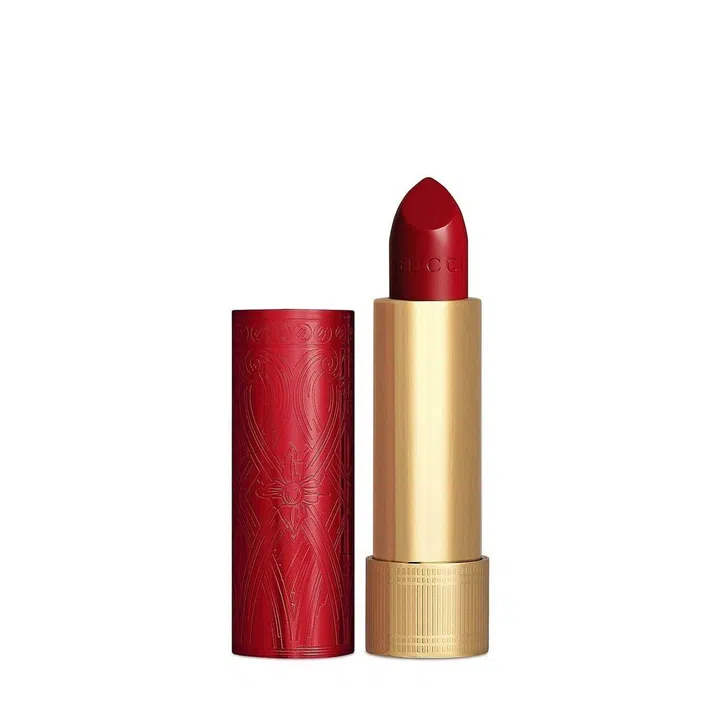 Rouge à Lèvres Satin Lipstick in 25 Goldie Red, $59, Gucci Beauty 