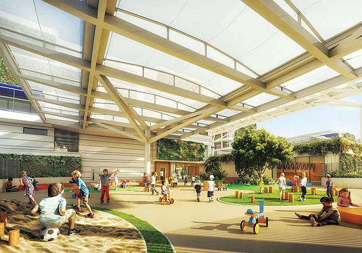 Outdoor play areas are 75 per cent sheltered from harmful UV rays for safe outdoor play.