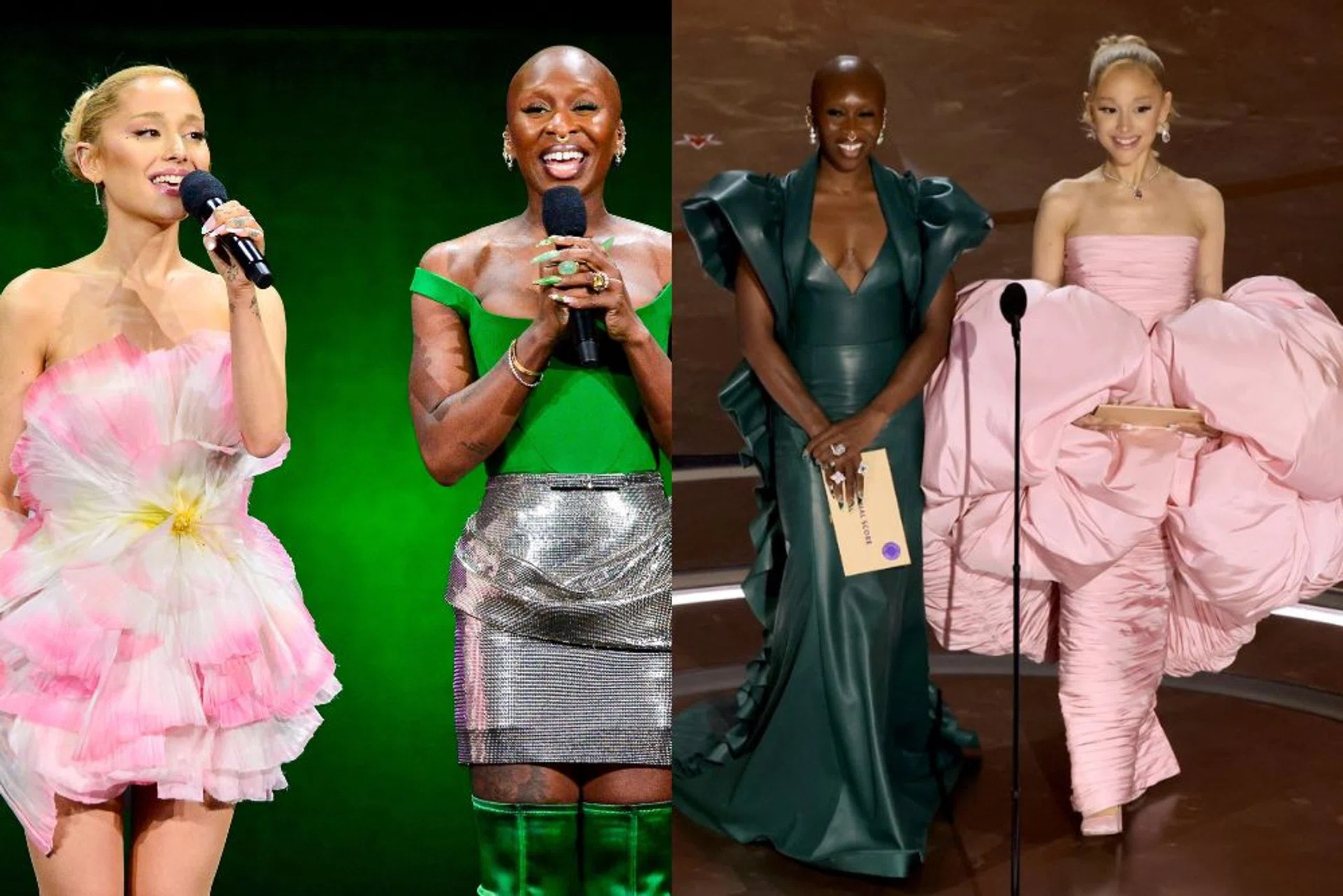 The Best Outfits From Ariana Grande And Cynthia Erivo’s 'Wicked' Press