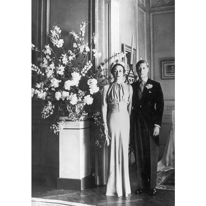 Wallis Warfield Simpson, an American socialite, met Prince Edward, Duke of Windsor (formerly King Edward VIII until his abdication) through his mistress and were eventually married in June 1937.