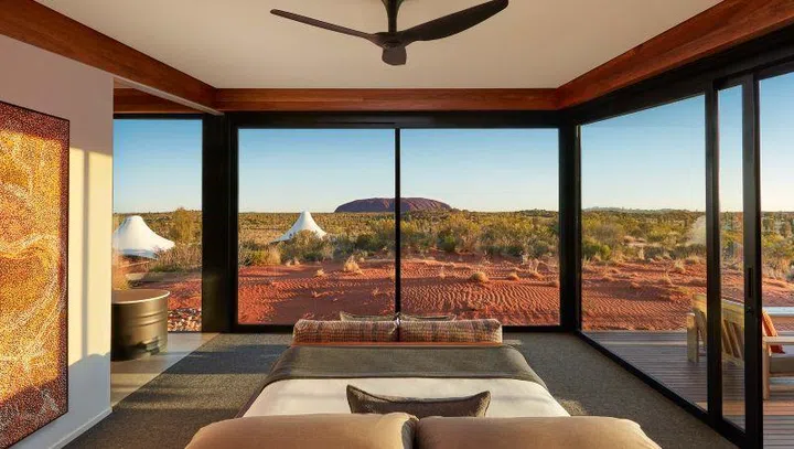 Tented suites at Longitude 131° in the Northern Territory, Australia