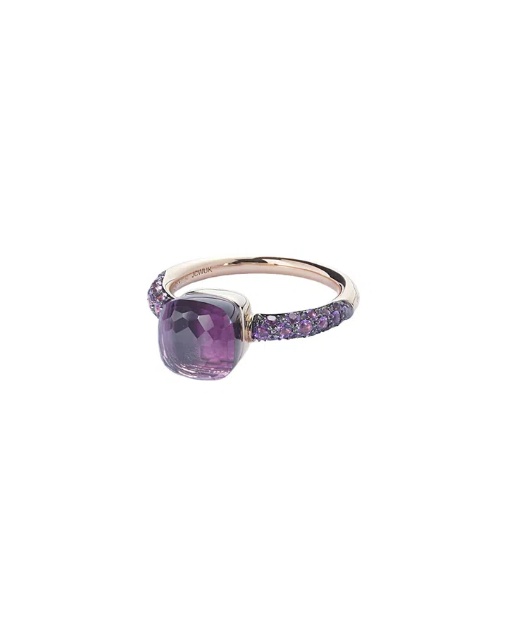 coloured gemstone engagement rings | pomellato amethyst jade