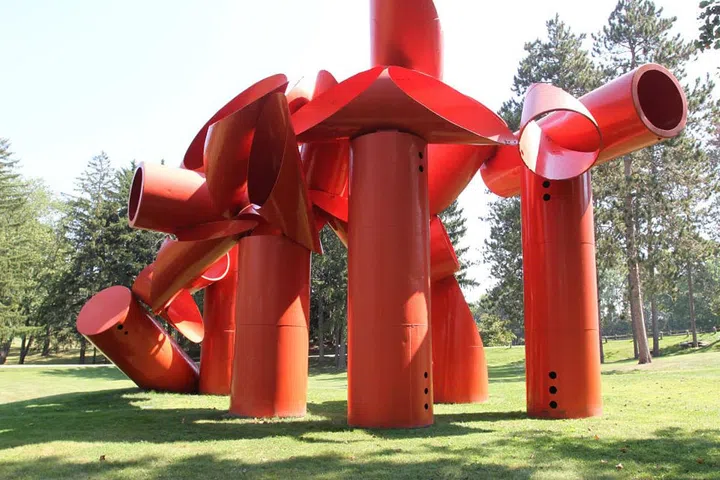 More than 100 sculptures from artists like Alexander Calder and Roy Lichtenstein reside on more thans 50 acres at Storm King, just 60 miles north of New York City. Photo: Getty