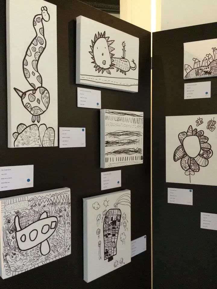 Children freely express themselves through little doodles.