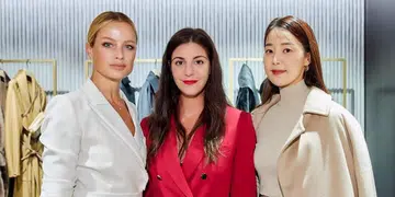 Carolyn Murphy, Maria Giulia Prezioso Maramotti and Han Jihye at Max Mara Seoul Flagship