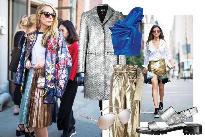Real way: Play it cool with an oversized bomber jacket or add another element with fringe | Get the look: Top, Saint Laurent. Pants, 3.1 Phillip Lim. Coat, MSGM. Sandal, Dior. Sunglasses, $375, Burberry.