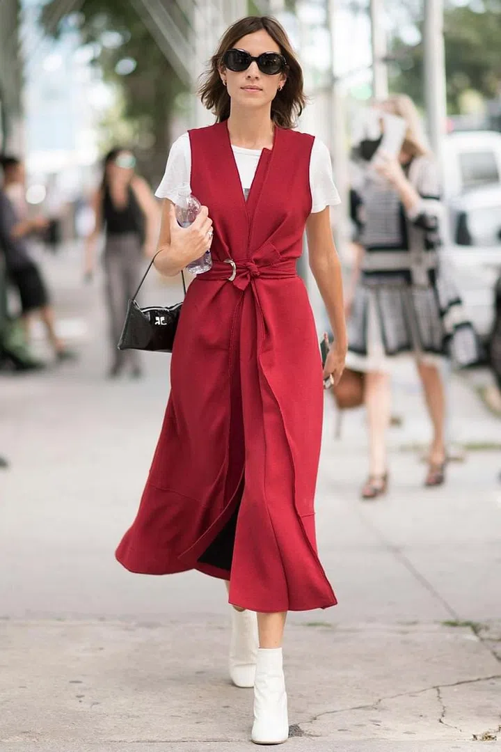 Too cold in the morning for a dress? Too hot for your coat by lunchtime? For when the weather just can't decide what to do with itself, take your cue from Alexa Chung and get layering. Photo: Getty 