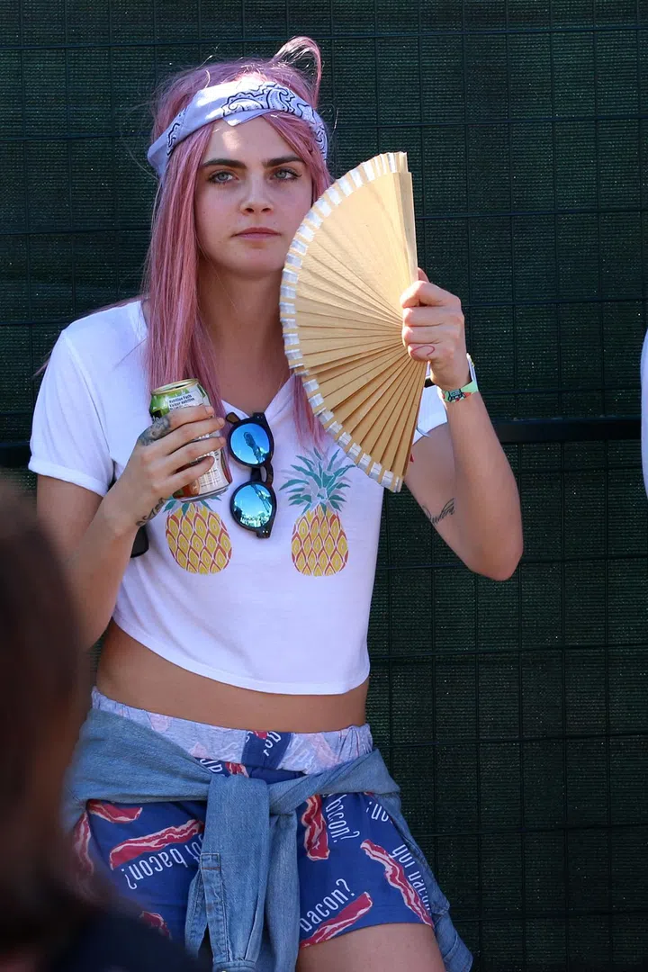 Cara Delevingne supporting girlfriend St. Vincent at Osheaga 
Photo: Splash 
