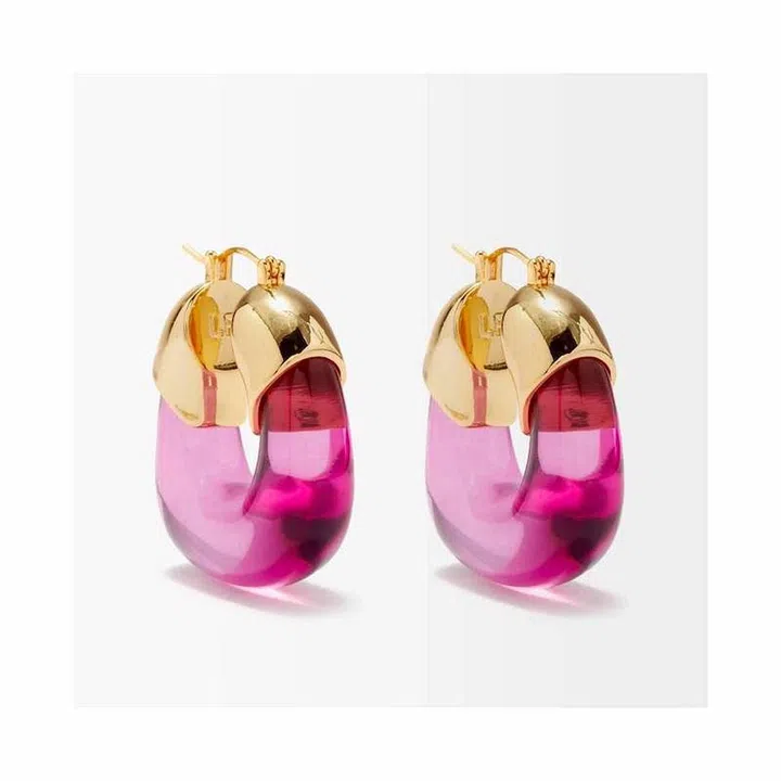 The Organic Gold-Plated Hoop Earrings, $208, Lizzie Fortunato at Matchesfashion
