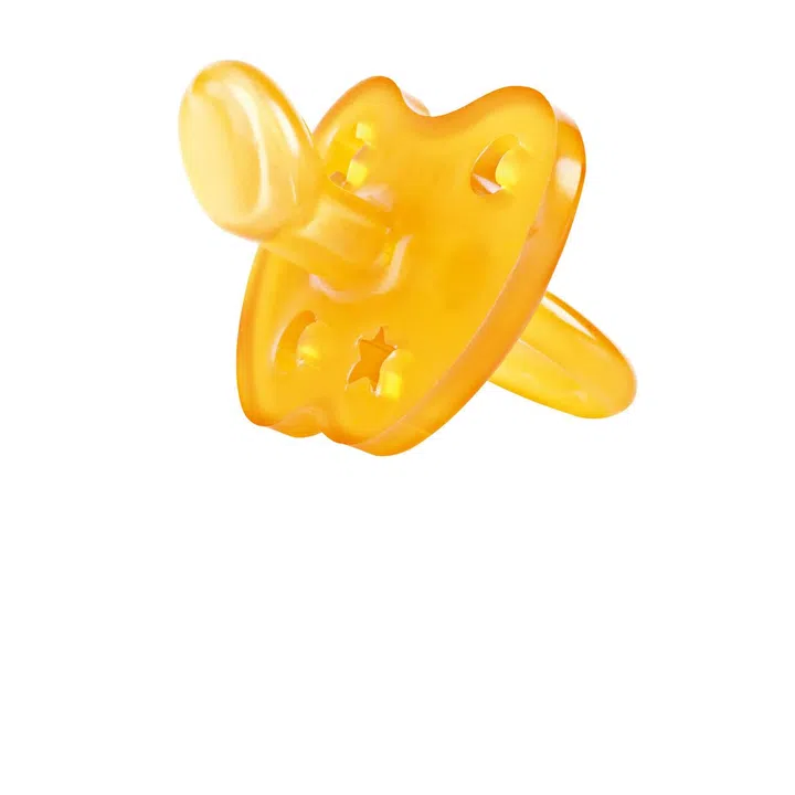 All babies need a comforter, explains Fuwei. “It can be anything from a pacifier, to a blanket, or a soft toy.”
100 percent natural rubber pacifier, $12.90 Hevea