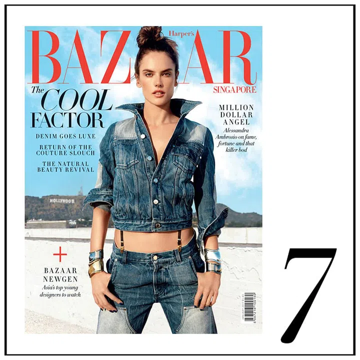 Victoria's Secret supermodel Alessandra Ambrosio's cover is 7th.