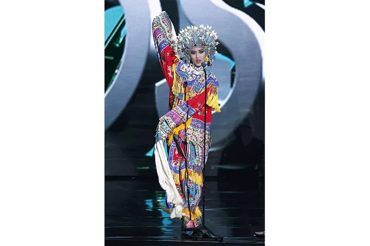 Excessive opera influences seemed to the keyword for Miss China. Photo: TPG VIP