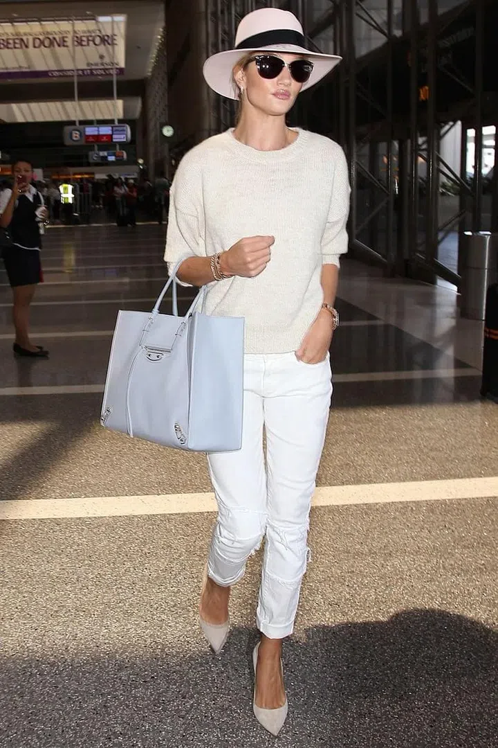 White denim is definitely made for spring. While the material can be too heavy for the hottest months and white is not always right for winter, white denim is a go-to for this time of year. Photo: Getty 
