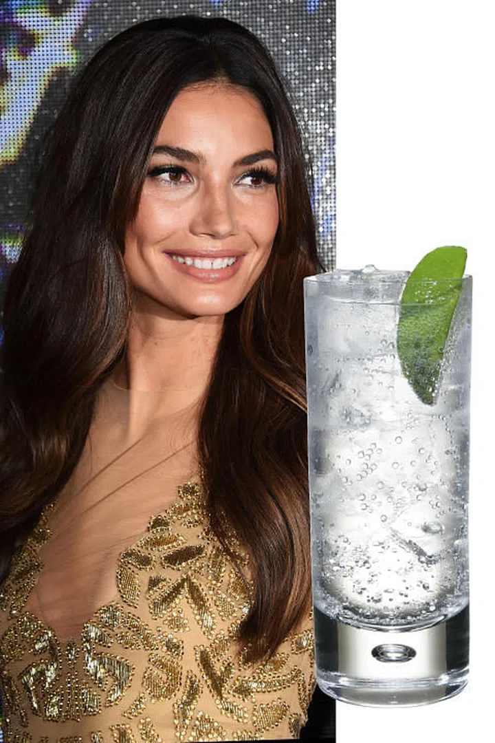 "Patron Silver with soda and lime."