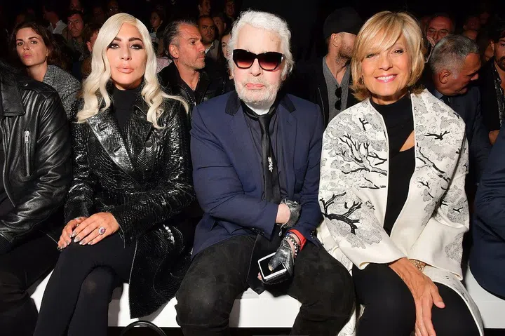 Lady Gaga, Karl Lagerfeld & Helene Arnault