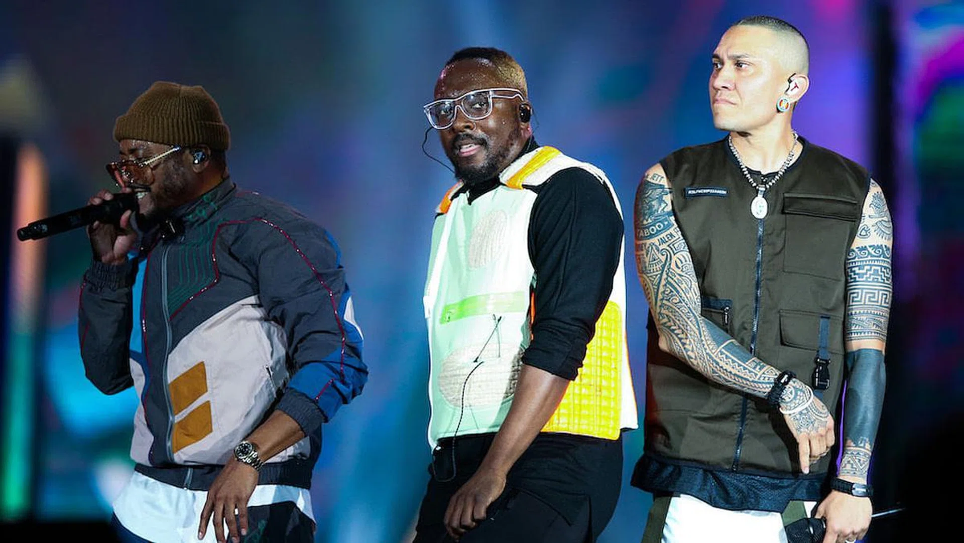 Apl.de.Ap, Will.I.am and Taboo of Black Eyed Peas perform on stage during Black Eyed Peas concert at Cidade do Rock on October 05, 2019 in Rio de Janeiro, Brazil. (Photo: Alexandre Schneider/Getty Images)