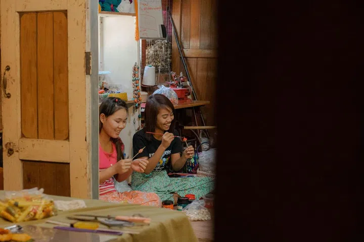 Jewellery makers in Myanmar. Photo: Courtesy