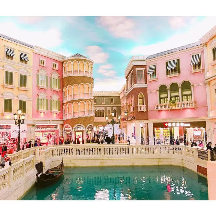 This pastel-colored replica of Venice in the so-called 'Las Vegas of Asia' was Instagrammed more than any hotel in the real Venice itself.