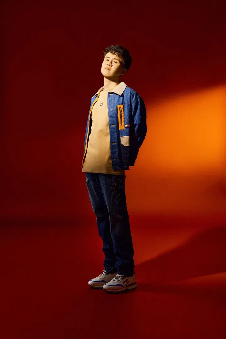 Gentle Bones (Joel Tan) wearing Tommy Jeans. Photo: Courtesy