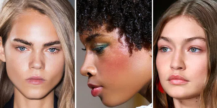 Glowing, youthful skin made the catwalk in 2016, however the addition of glossy lids and exaggerated, flushed cheeks is what will make a statement in 2017. Replicate Saint Laurent and Isabel Marant's radiant skin with simple rosy cheeks and a highlighter across the temple and cheekbone.
