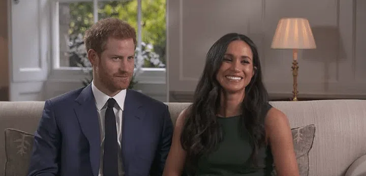 PRINCE HARRY AND MEGHAN MARKLE DURING THE TELEVISED INTERVIEW FOLLOWING THE ANNOUNCEMENT OF THEIR ENGAGEMENT. Photo: Youtube
