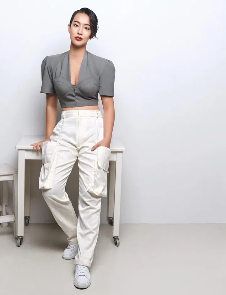 Top, YCH at SocietyA. Trousers, Maryalle at SocietyA. Sneakers, Lum’s own. (Photo: Wee Khim)
