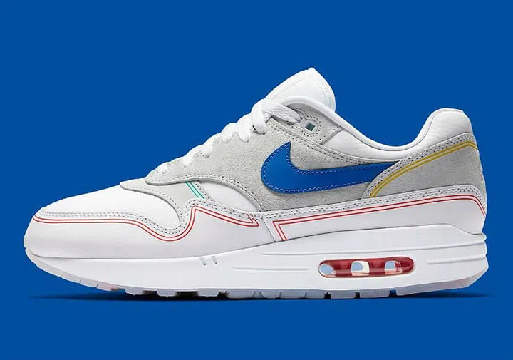This special edition of the Nike Air Max 1 designed by Tinker Hatfield was inspired by the Centre Georges Pompidou in Paris.

As a tribute to the iconic building designed by architects Renzo Piano and Richard Rogers, the sneakers feature its colorful, structural tubes along the seams of the fabric, as well as on the soles.