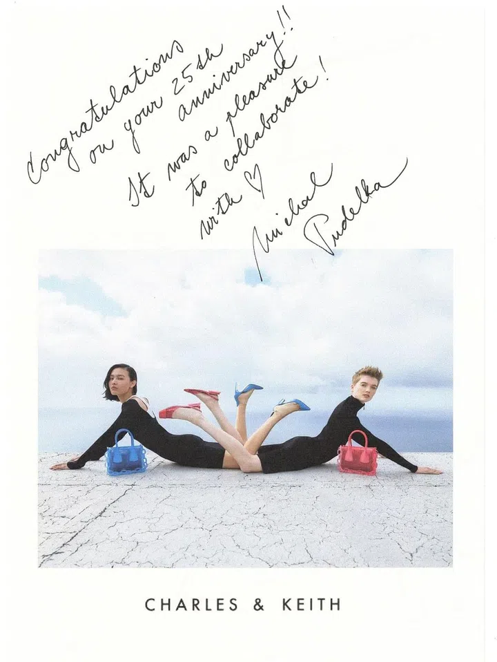 Photographer Michal Pudelka who has worked on campaigns for Charles & Keith penned a congratulatory message on the microsite. (Photo: Charles & Keith(