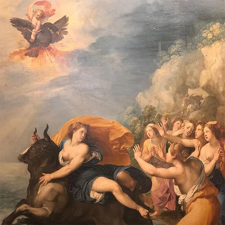 The comedian turned to classical art to celebrate the holiday.