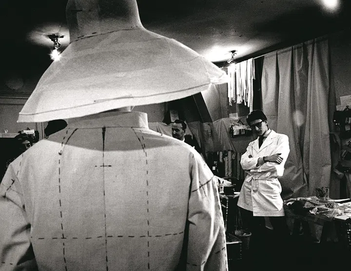 Saint Laurent during a model fitting
Photo: Pierre Boulat, Cosmos
