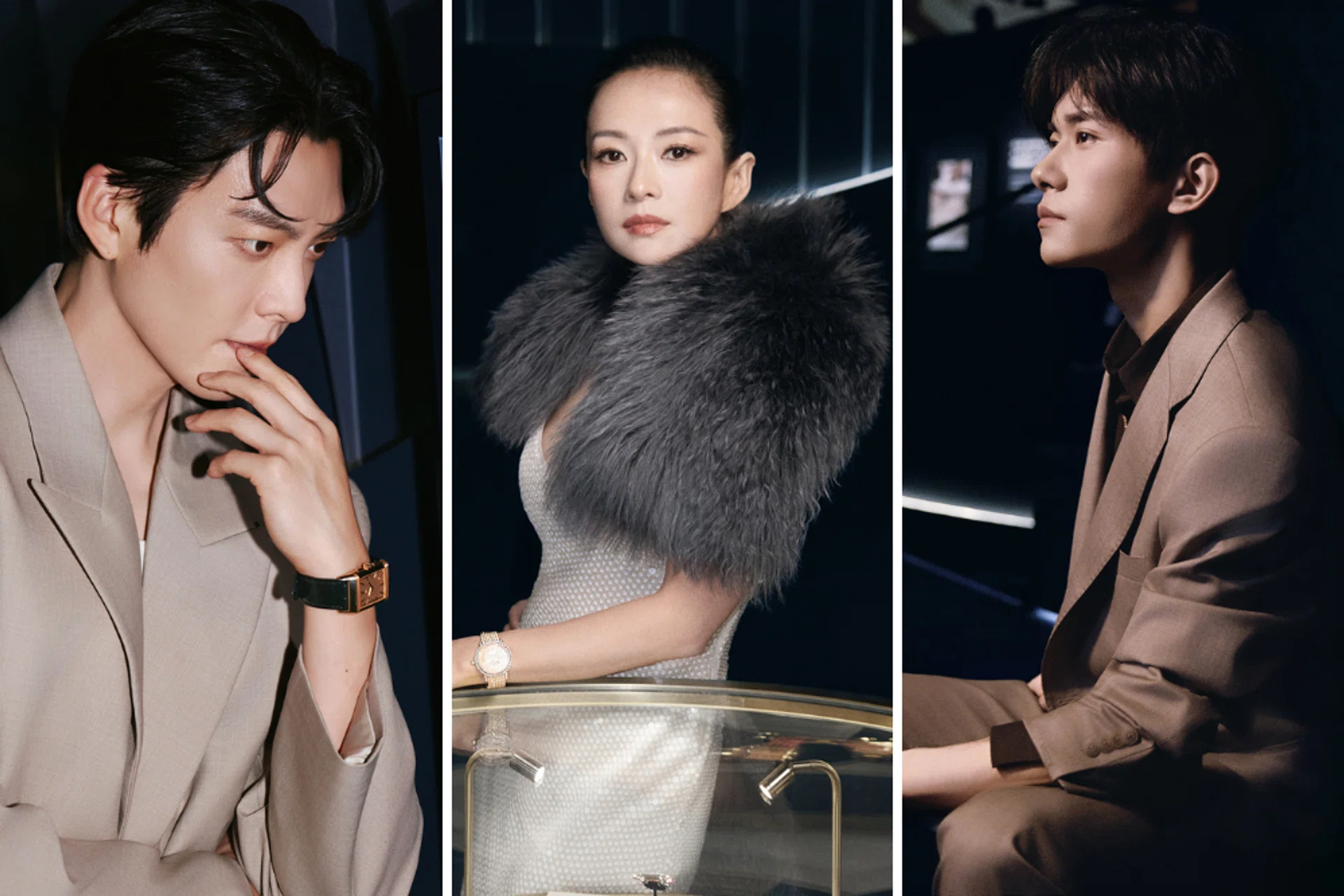 kim woo bin zhang ziyi jackson yee attending jaeger-lecoultre the dream shaper exhibition shanghai
