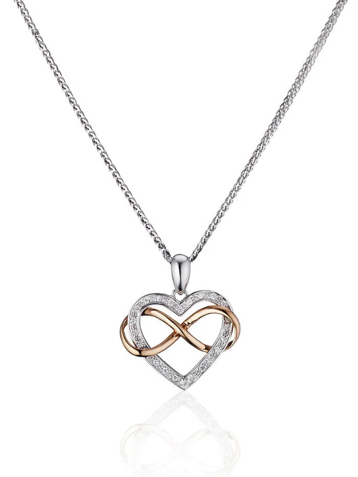 Infinite Love in white and rose gold with diamonds, Poh Heng Jewellery