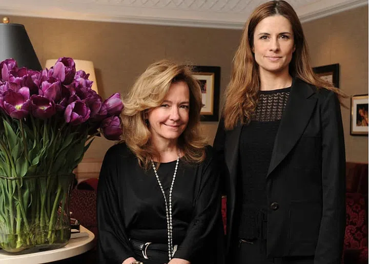 Chopard co-President Caroline Scheufele with Livia Firth of Eco Age
