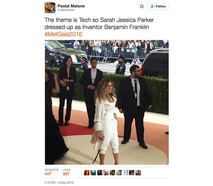 The 26 Funniest Tweets About The 2016 Met Gala