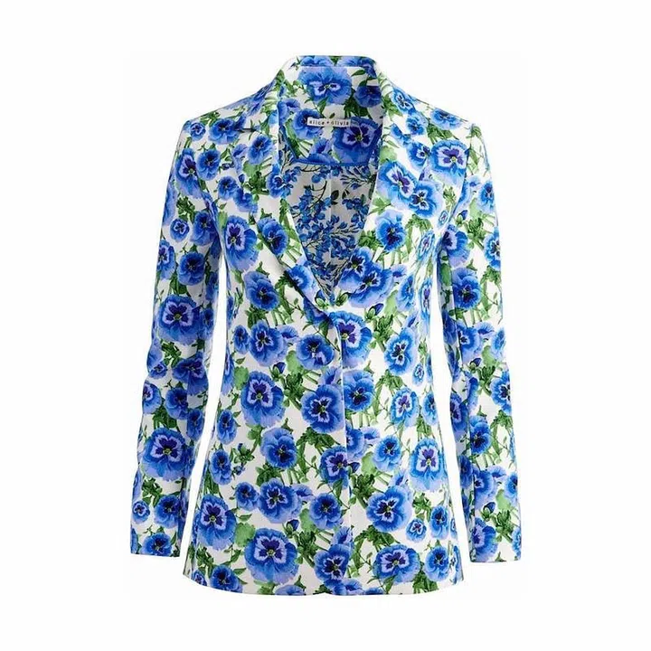 Single-Breasted Floral Print Blazer, $952, Alice+Olivia at Farfetch