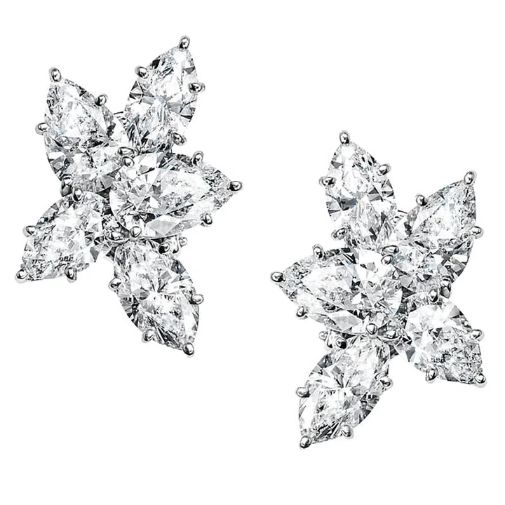 One of the American jeweller’s more emblematic designs, Harry Winston’s dazzling Winston Cluster earrings feature pear-shaped and marquise diamonds that have been set at different angles to catch the best possible light for maximum brilliance—ensuring that these earrings are all you need to make an entrance.
