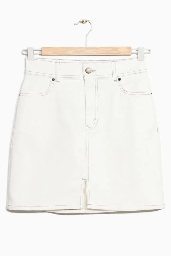 Denim mini skirts aren't just for teenagers.
Denim skirt, £39, & Other Stories
