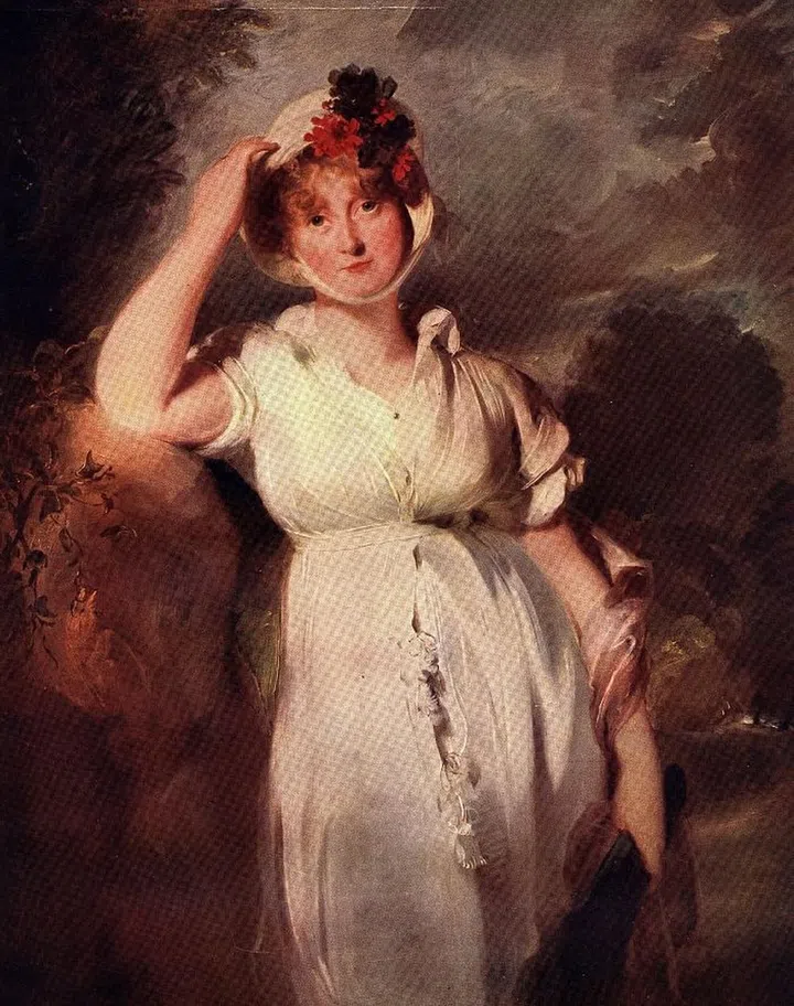 To make matters more awkward, the same Princess Caroline literally couldn't walk or stand in her wedding dress while marrying King George IV. Apparently, the velvet, ermine, lace, and silver tissue outfit was simply too heavy.