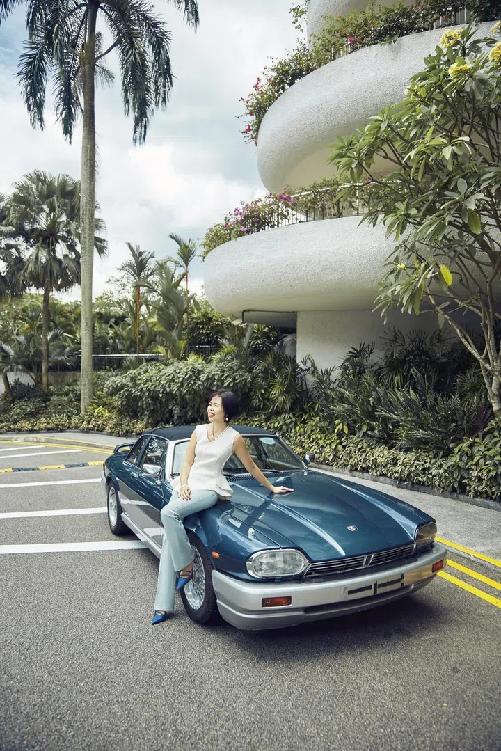 Pumps, Manolo Blahnik. Top; Trousers; Jewellery, Howe's own. Photo: Phyllicia Wang