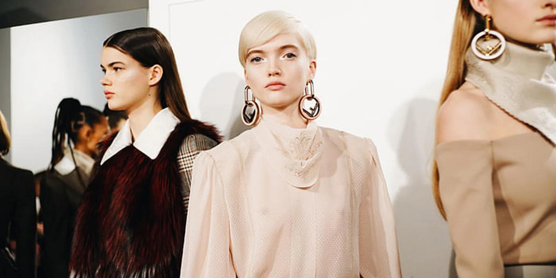 Backstage at Fendi FW18