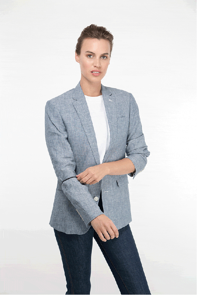 Why: There's nothing more louche and flattering than pushing up the sleeves on your blazer (or sweater for that matter), but messing with them falling all day is less than ideal.  Photo: Elizabeth Griffin.
