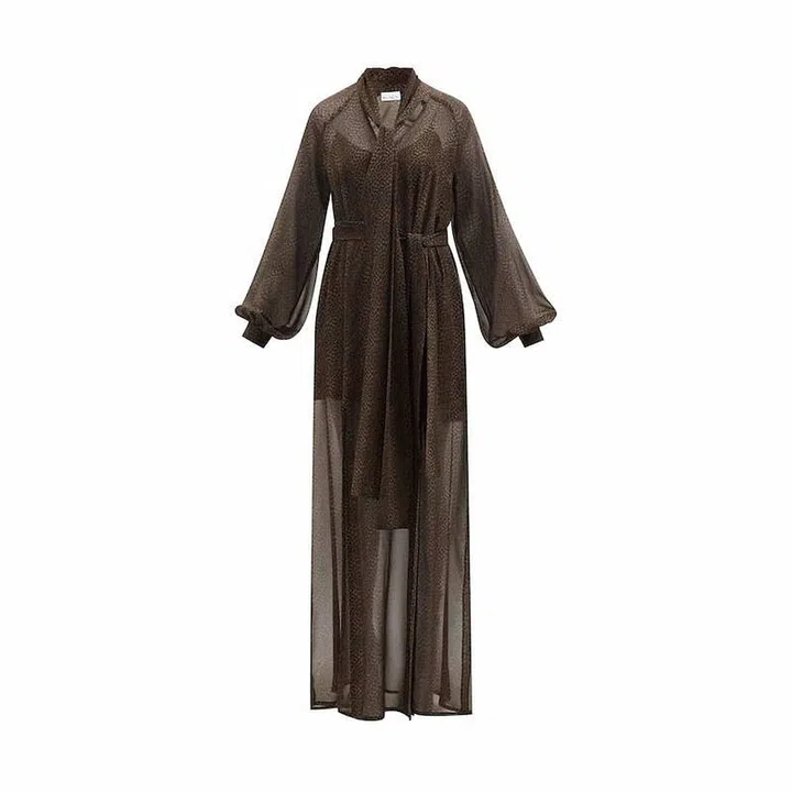 Raglan-Sleeve Leopard-Print Silk Maxi Dress, $1,361, Raey at Matchesfashion

